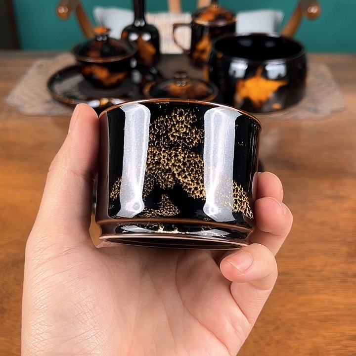 杯鹧鸪斑直口容天杯