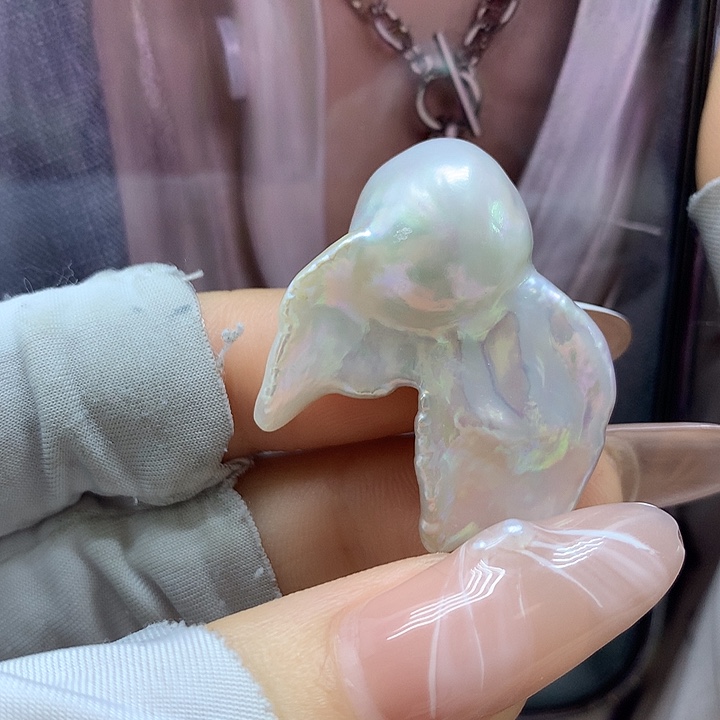 淡水珍珠耳饰银S925镶嵌