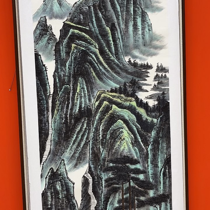 国画阿*孙立芳老先生国际展览