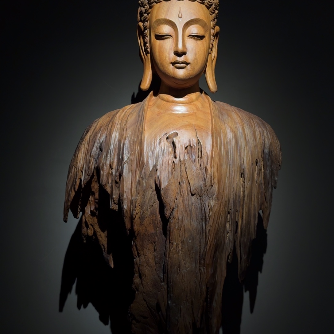 '***-香榧木千年香樟木佛说一念清净