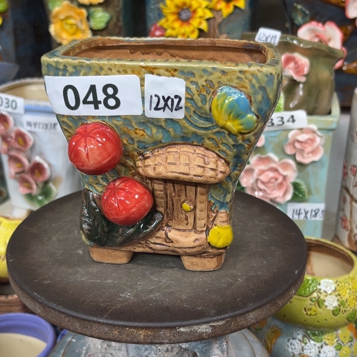 紫砂花盆粗陶材质多肉花盆