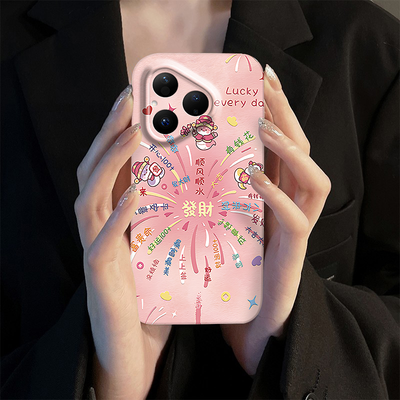 发财烟花菲林软壳防摔适用苹果17手机壳小米17p80reno15x300k90