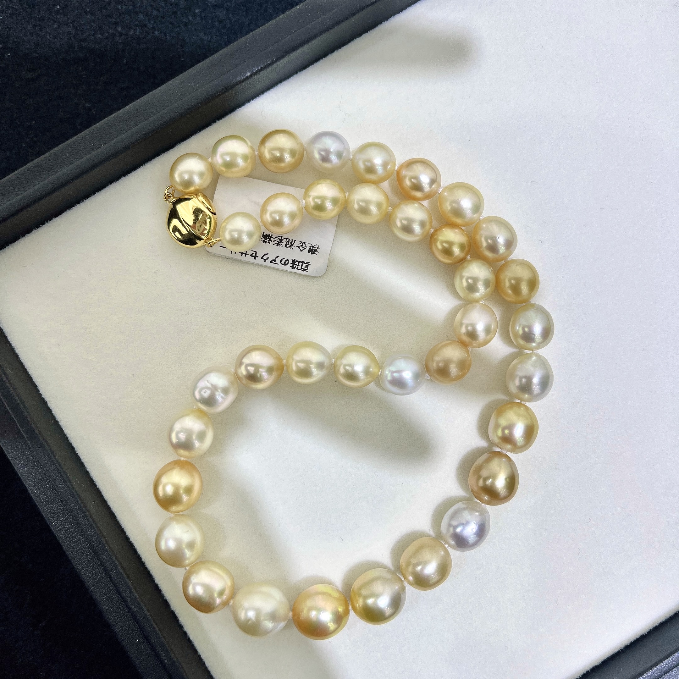 【珍珠甄选】海水金珠满珠项链 S925银镀金 R747