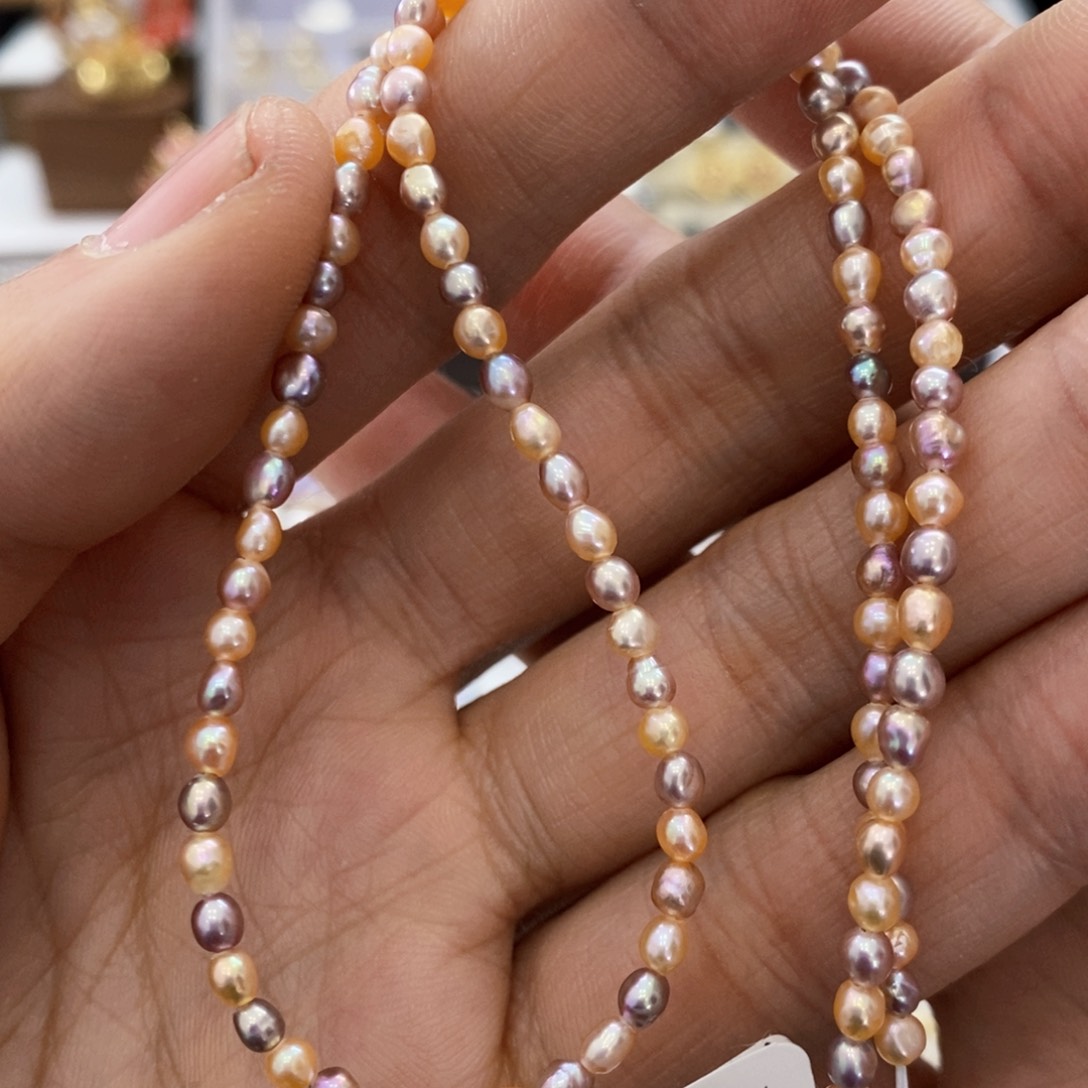 淡水珍珠颈饰银S925镶嵌