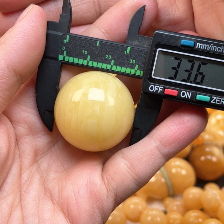 蜜蜡裸石未镶嵌蜜蜡33➕转运珠