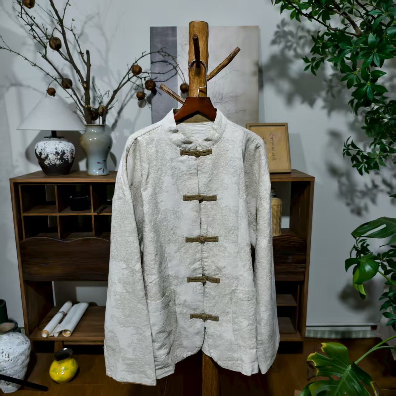 【大梅子推荐】设计款亚麻盘扣上衣SXBY5261