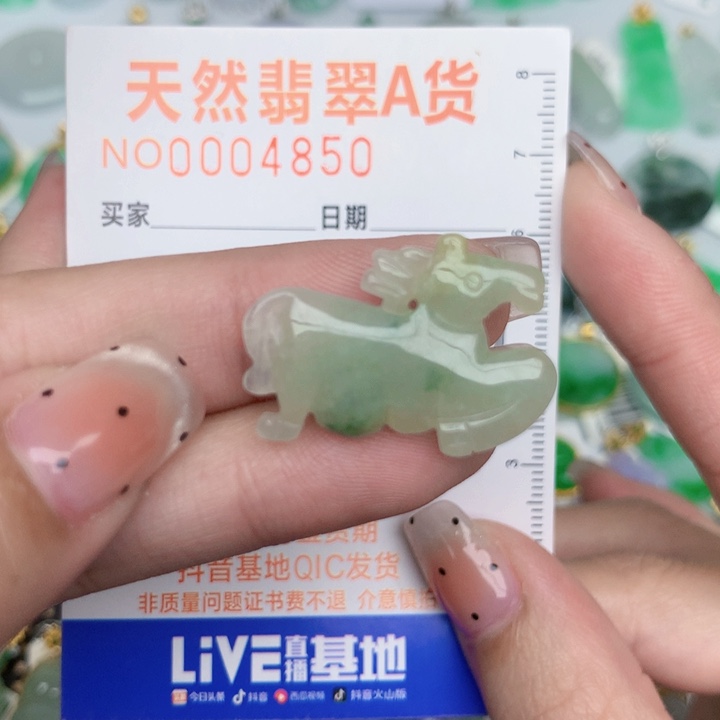 翡翠未镶嵌颈饰马