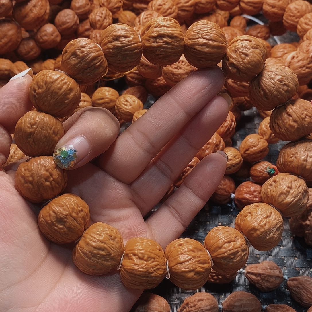 清***顺文玩核桃手串窝底磨盘