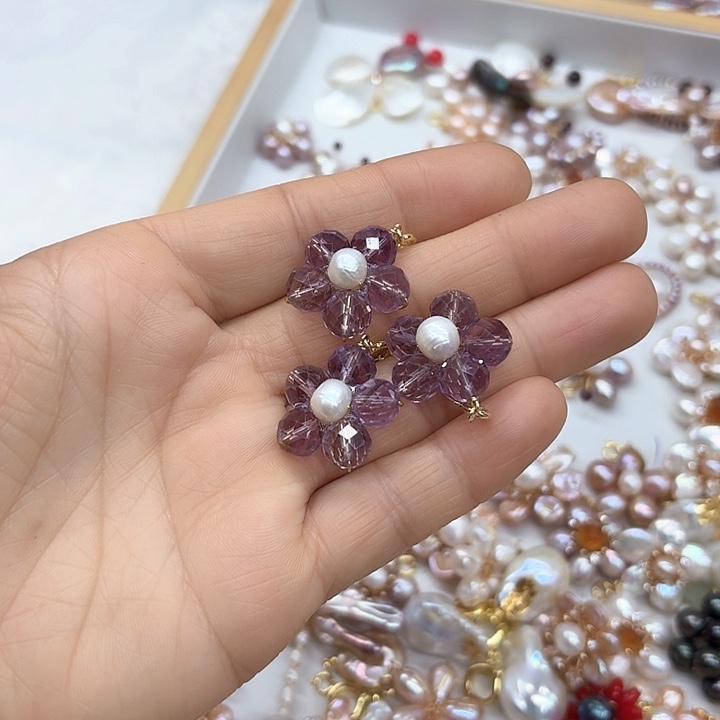 淡水珍珠发饰银S925镶嵌