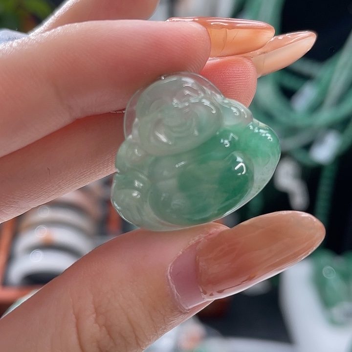 石英质玉吊坠(不含链)未镶嵌天然A货非洲翠挂件