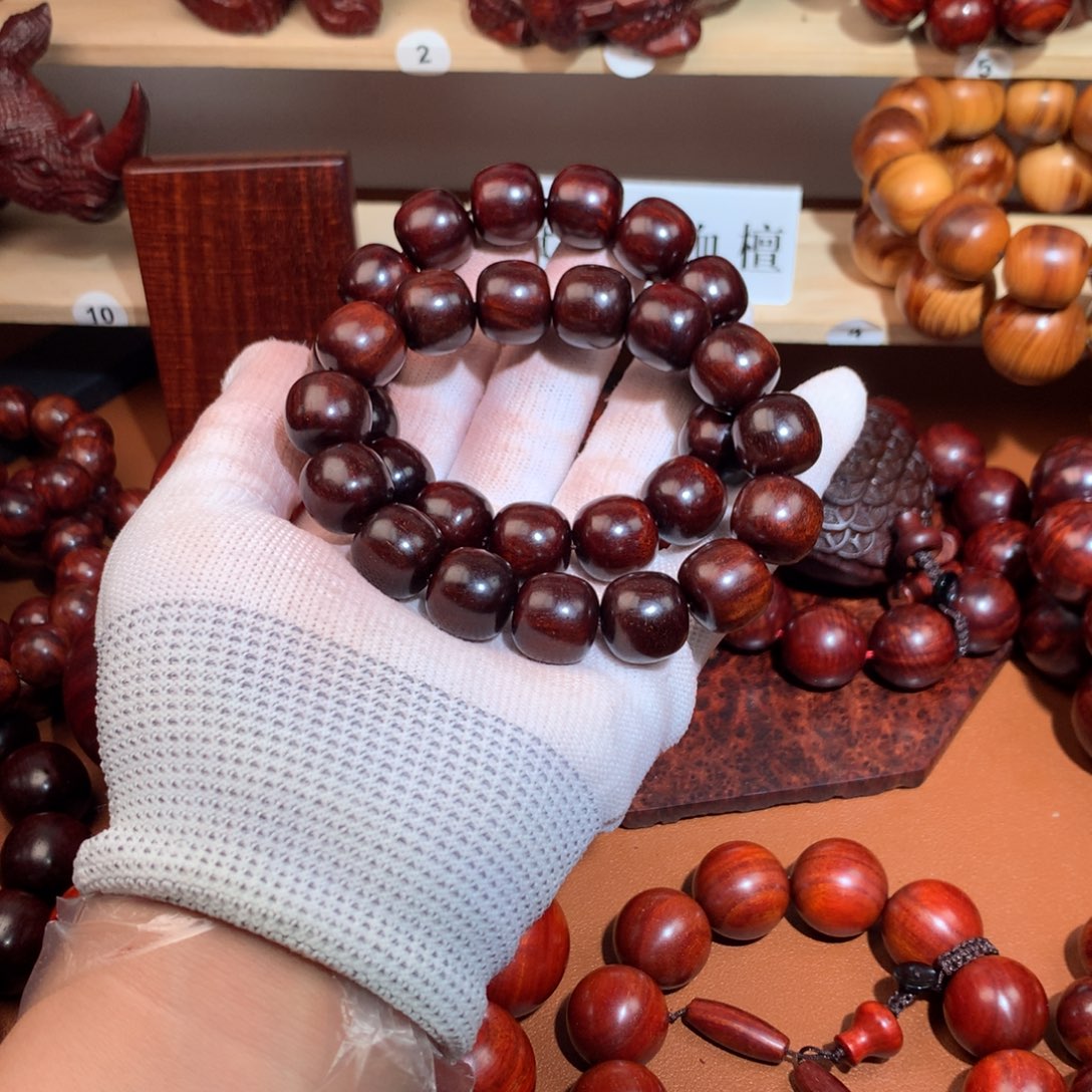 染料紫檀（血檀）1516-老型珠--多样性发其一