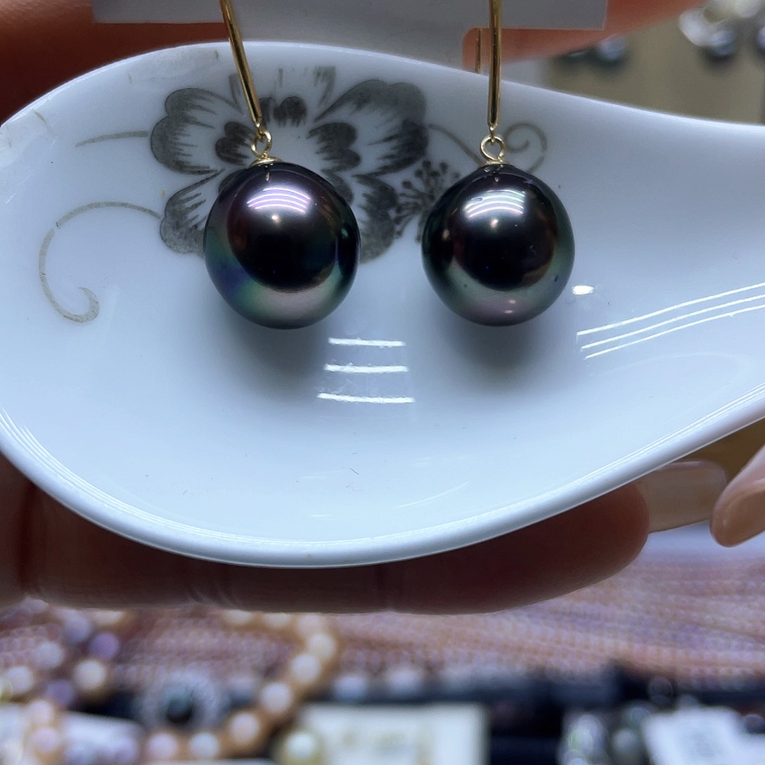 海水珍珠耳饰18K金镶嵌