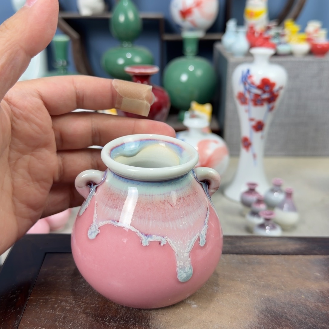陶瓷手工小花器摆件