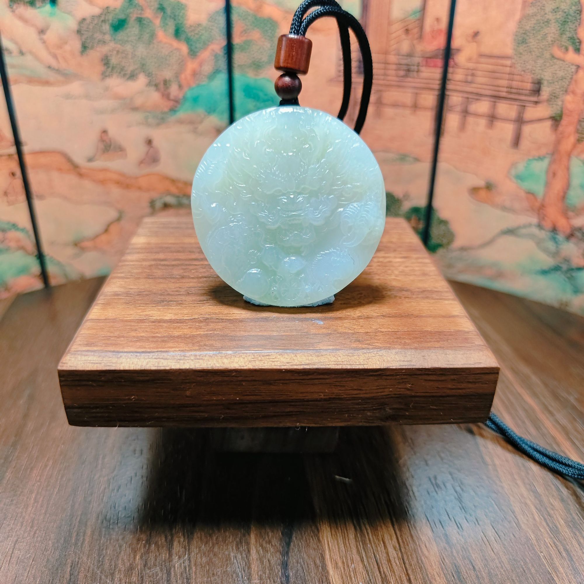 M和田玉龙牌吊坠0207