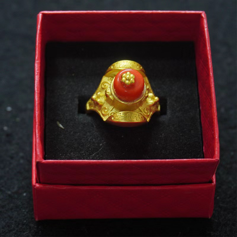 【西藏包邮】新款尼泊尔黄铜手工藏式指戒男女同款