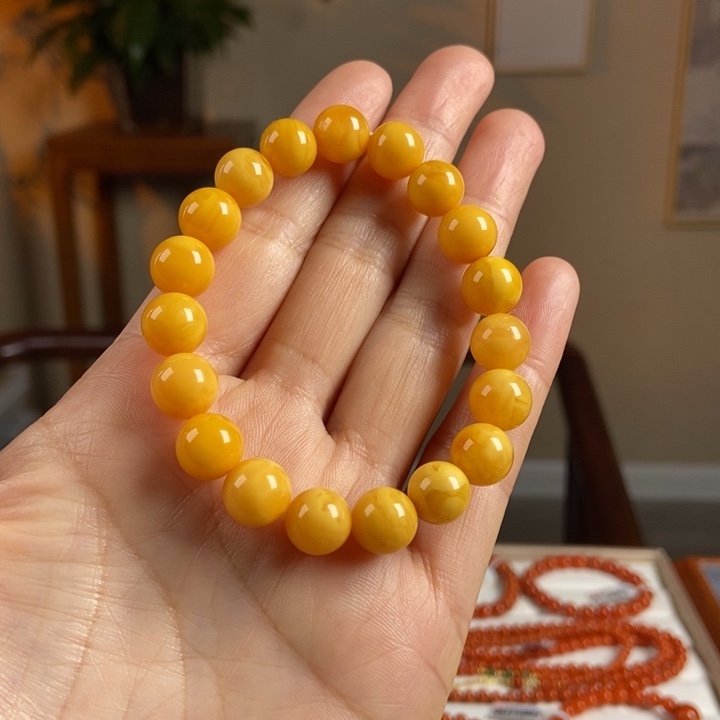 琥珀手链未镶嵌蜜蜡手串10