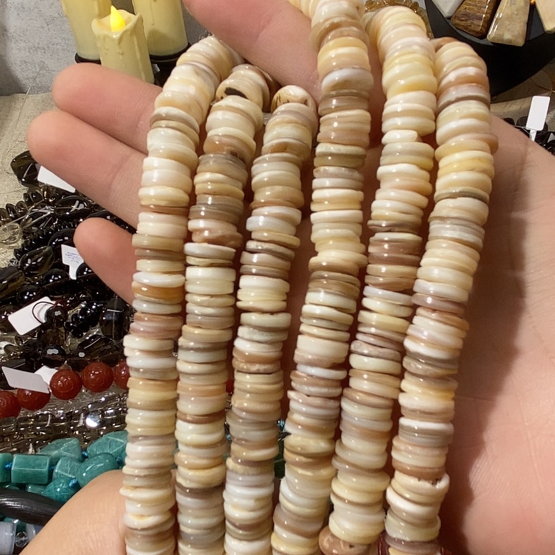 玛瑙/玉髓散珠贝壳算盘隔片