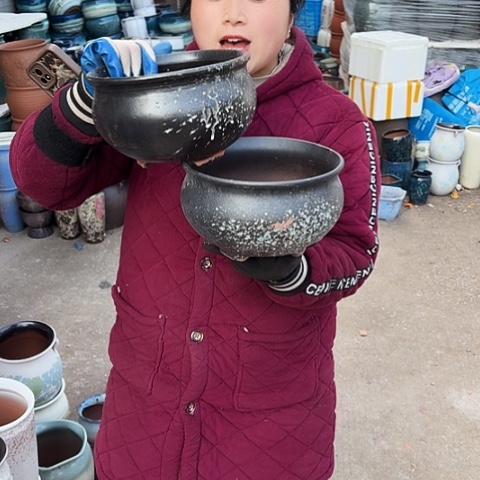 口20高12瑕疵盆子 