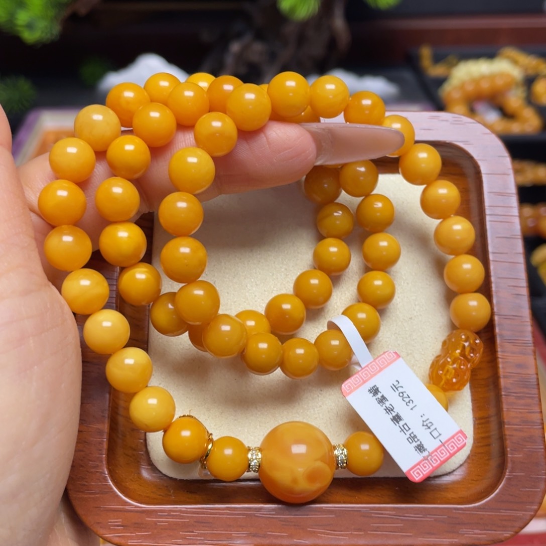 未镶嵌蜜蜡手链手串