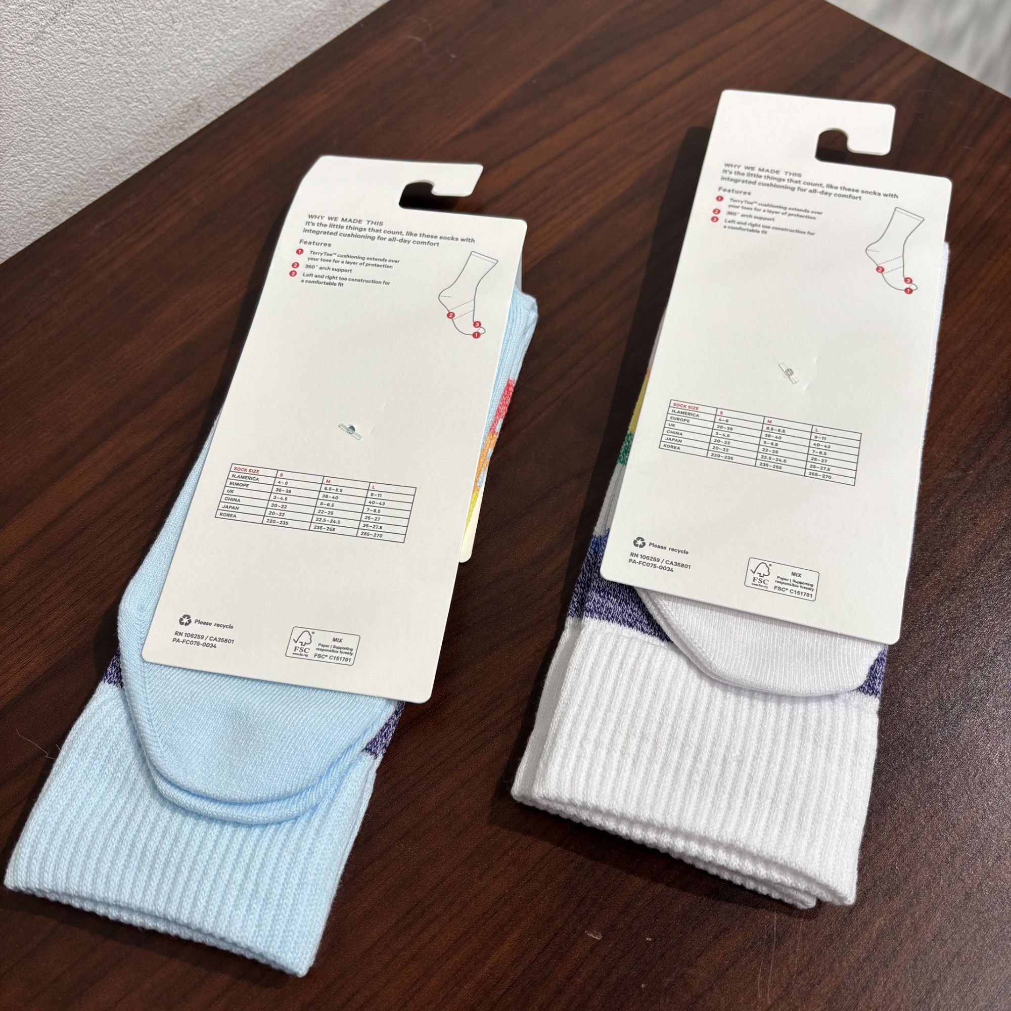 CWZ5830 加拿大客人订单 双色彩虹袜子