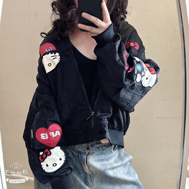 重工欧货 刺绣卡通棒球服外套