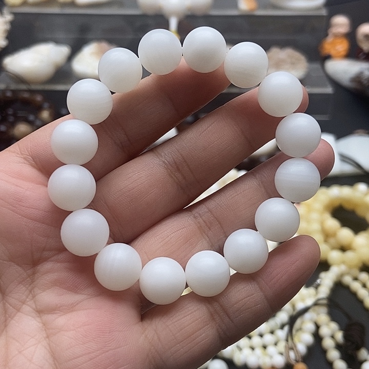 贝壳手串/手链贝雅轩工艺品玉化哑光1.2单圈