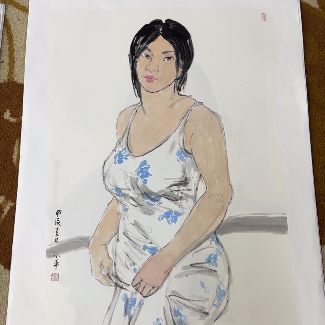 国画小平老师作品刘