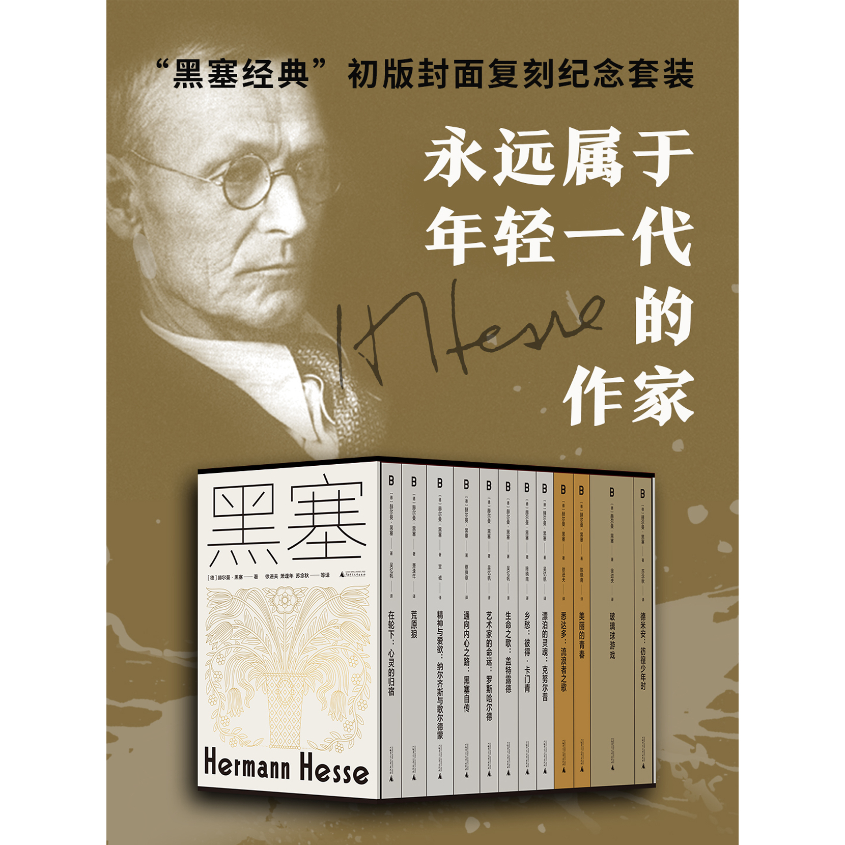 黑塞经典（12册）纪念套盒+赠送黑塞书衣一个