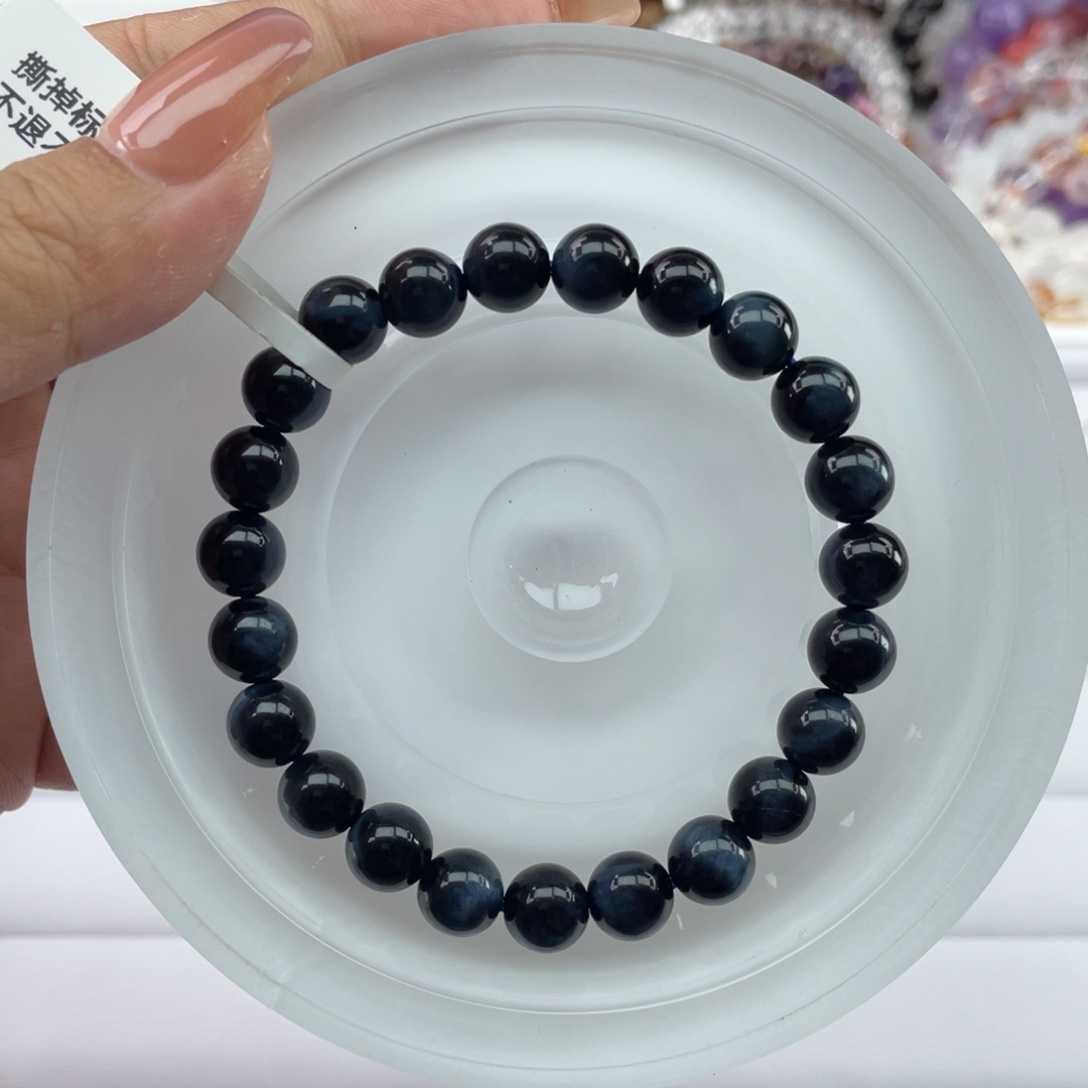 未镶嵌水晶手串003蓝虎眼8m+