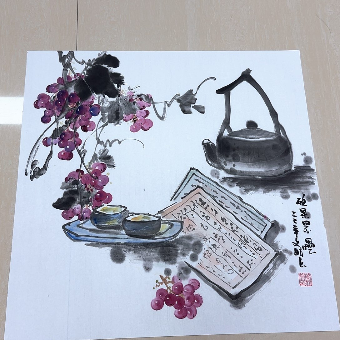 国画国画作品展。国画