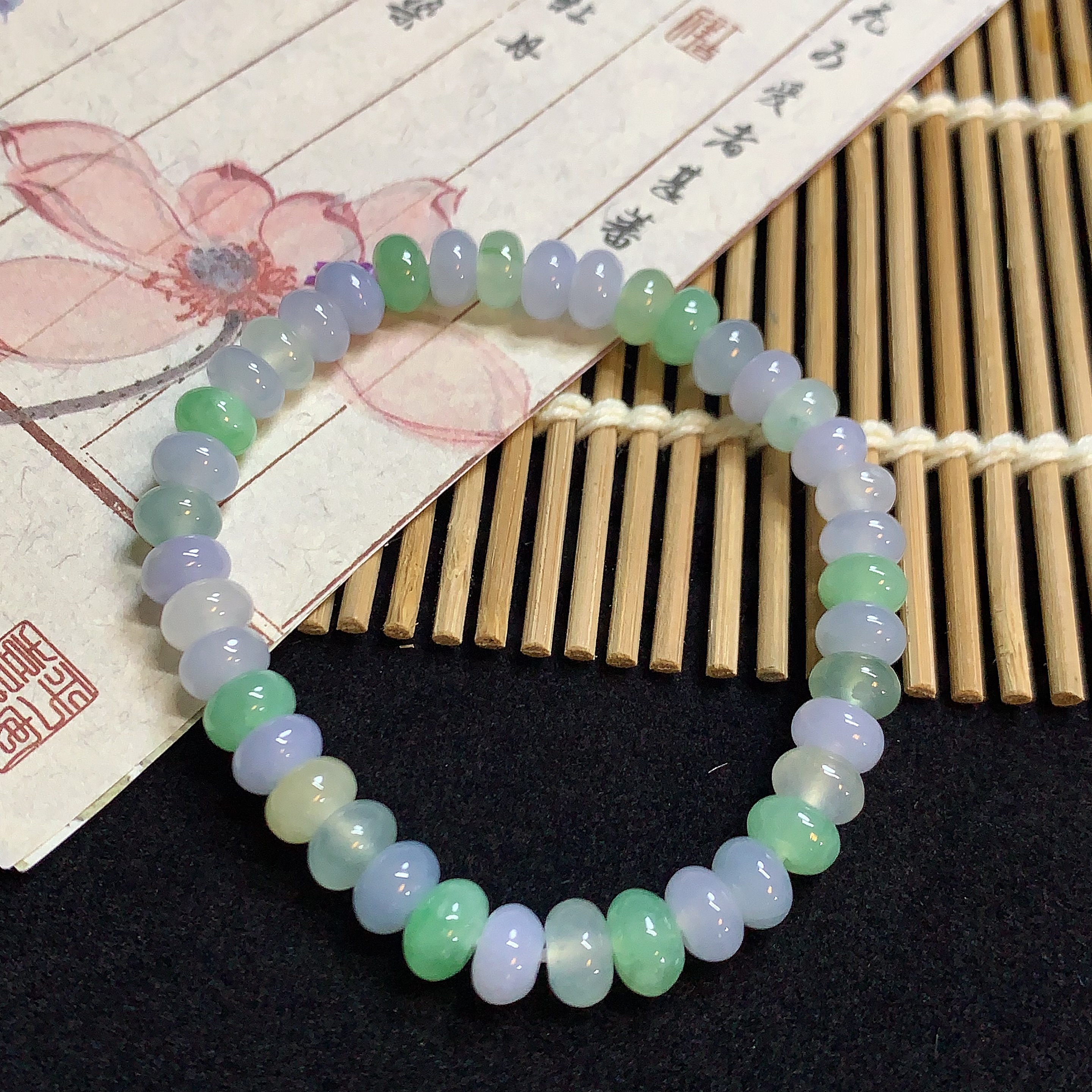 【琪宝臻选】冰马卡龙鼓珠手串 卡7.3-7.9mm 天然缅甸翡翠A货 95折