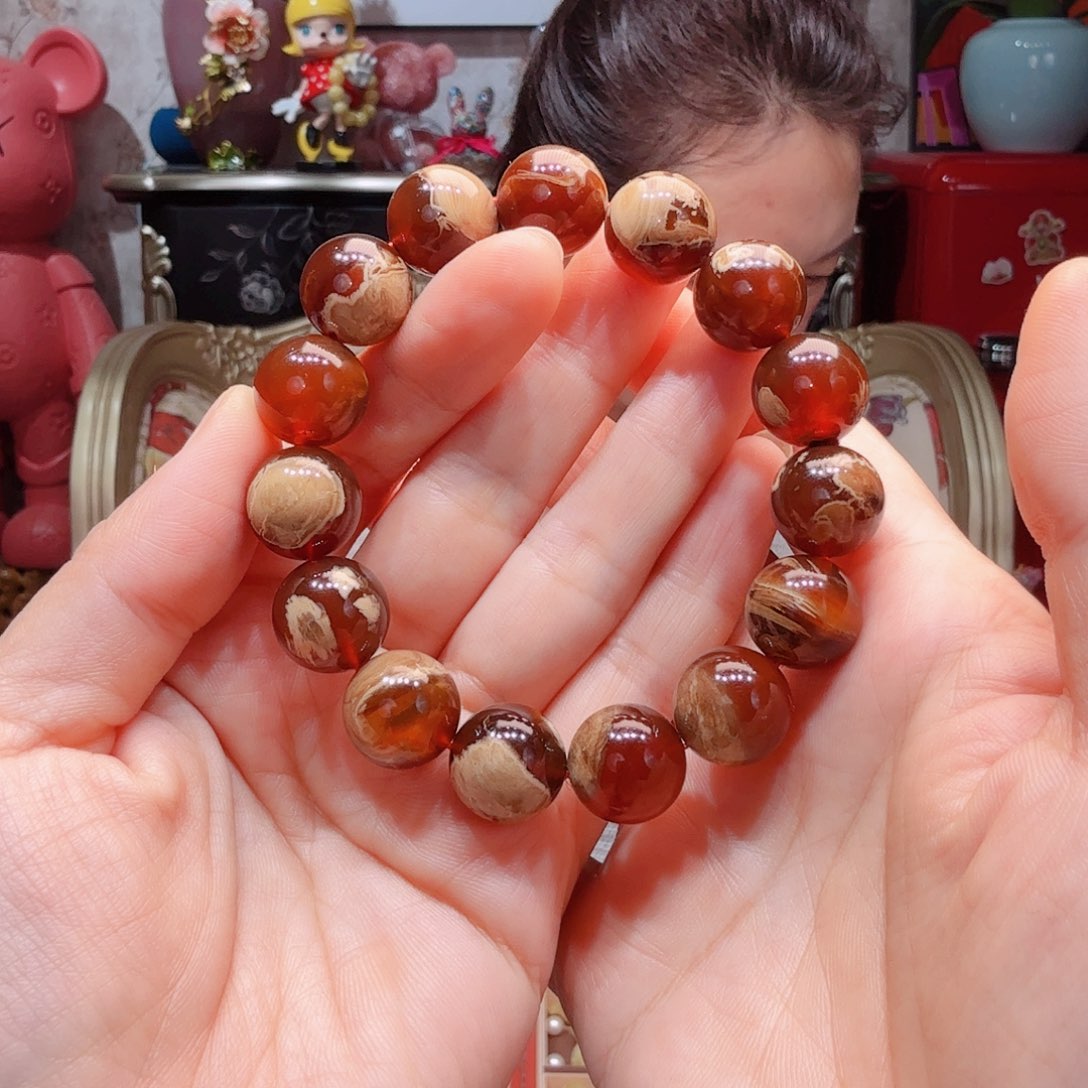 琥珀手串未镶嵌手串