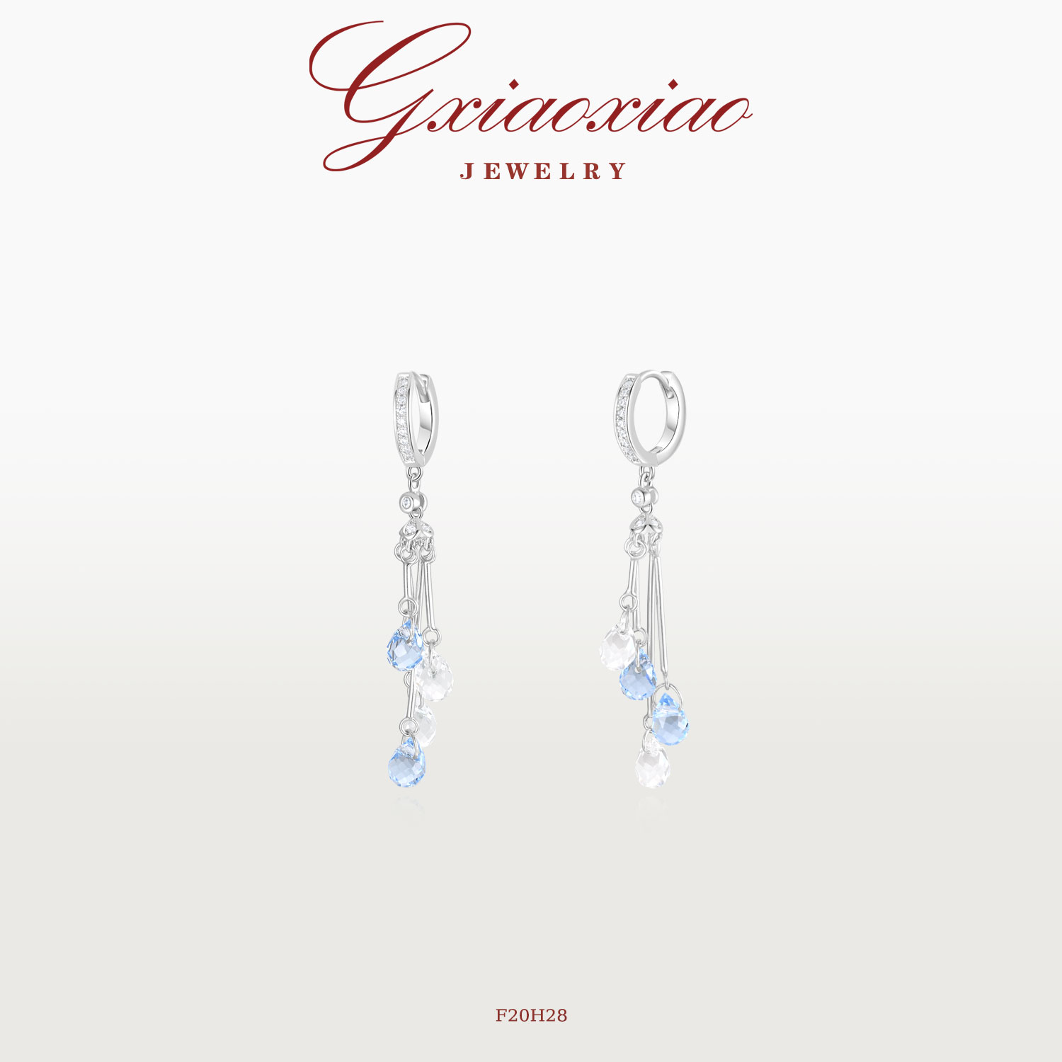 G XIAOXIAO 【蓝色之恋】七夕礼物气质百搭流苏耳环 F20H28