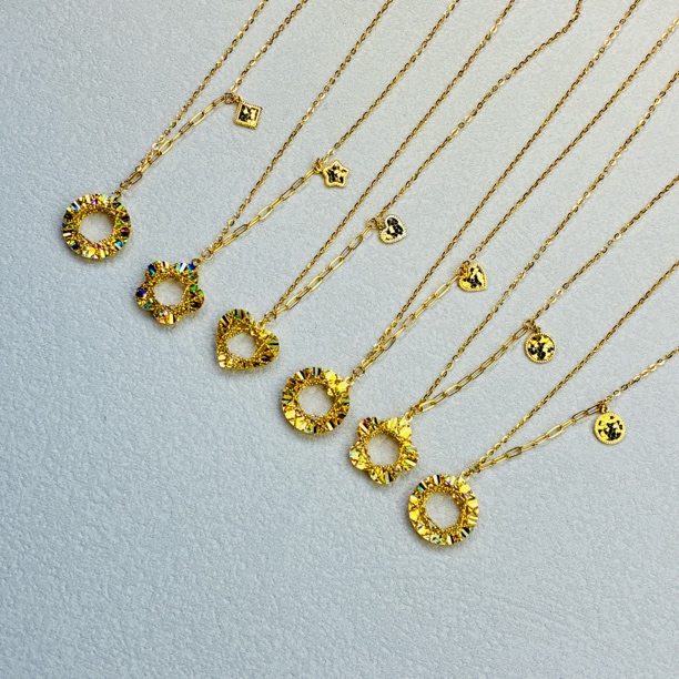 纯万福足金999黄金5g工艺炫彩冰钻光影系列套链百搭时尚七夕礼物