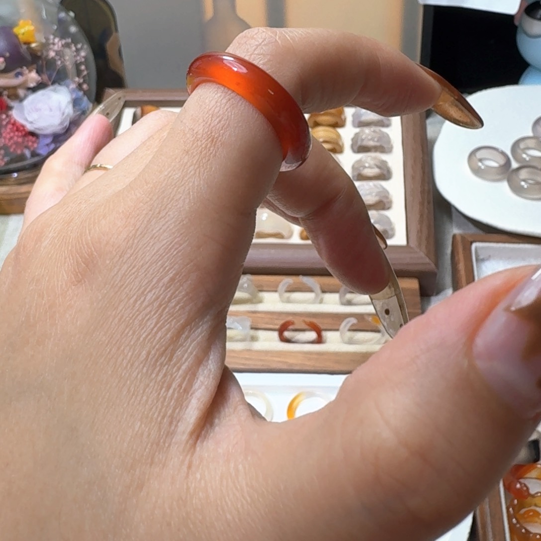 未镶嵌戒指玛瑙/玉髓521港19微瑕