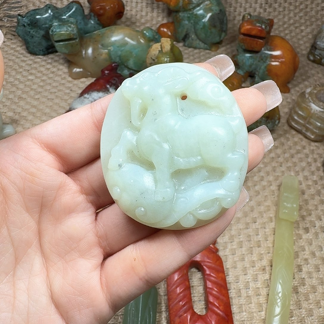 白玉菩提吊坠挂件