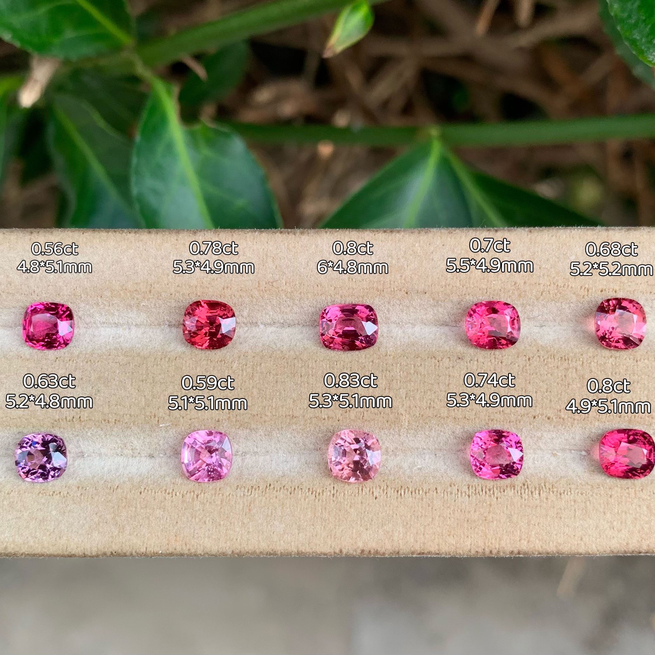 天然尖晶石裸石 晶体亮丽 满火彩 不黑不暗 切工精美玻璃体无裂痕