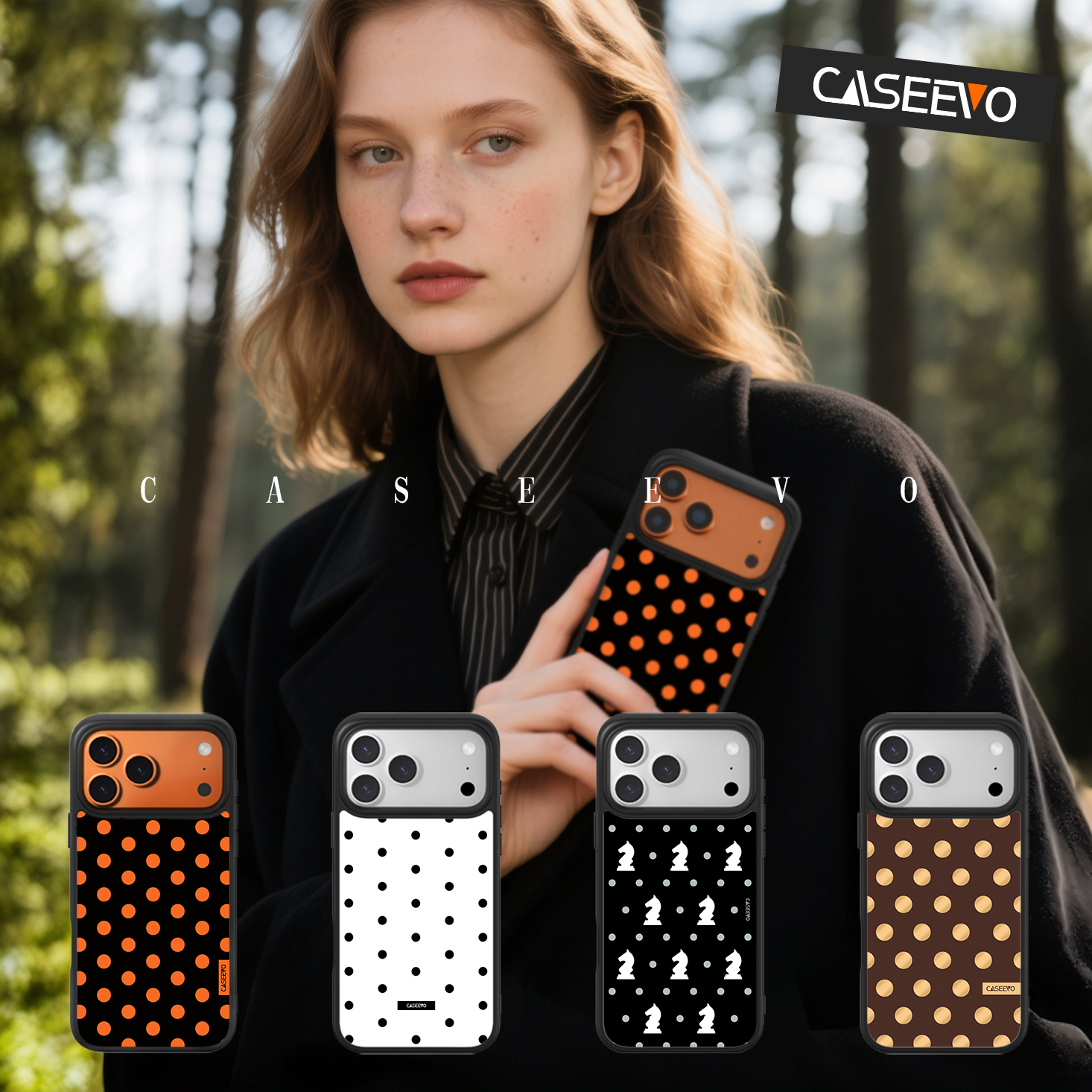 CaseEvo波点磁吸一体壳轻薄防摔手机壳适用iPhone17/16/15/14/13