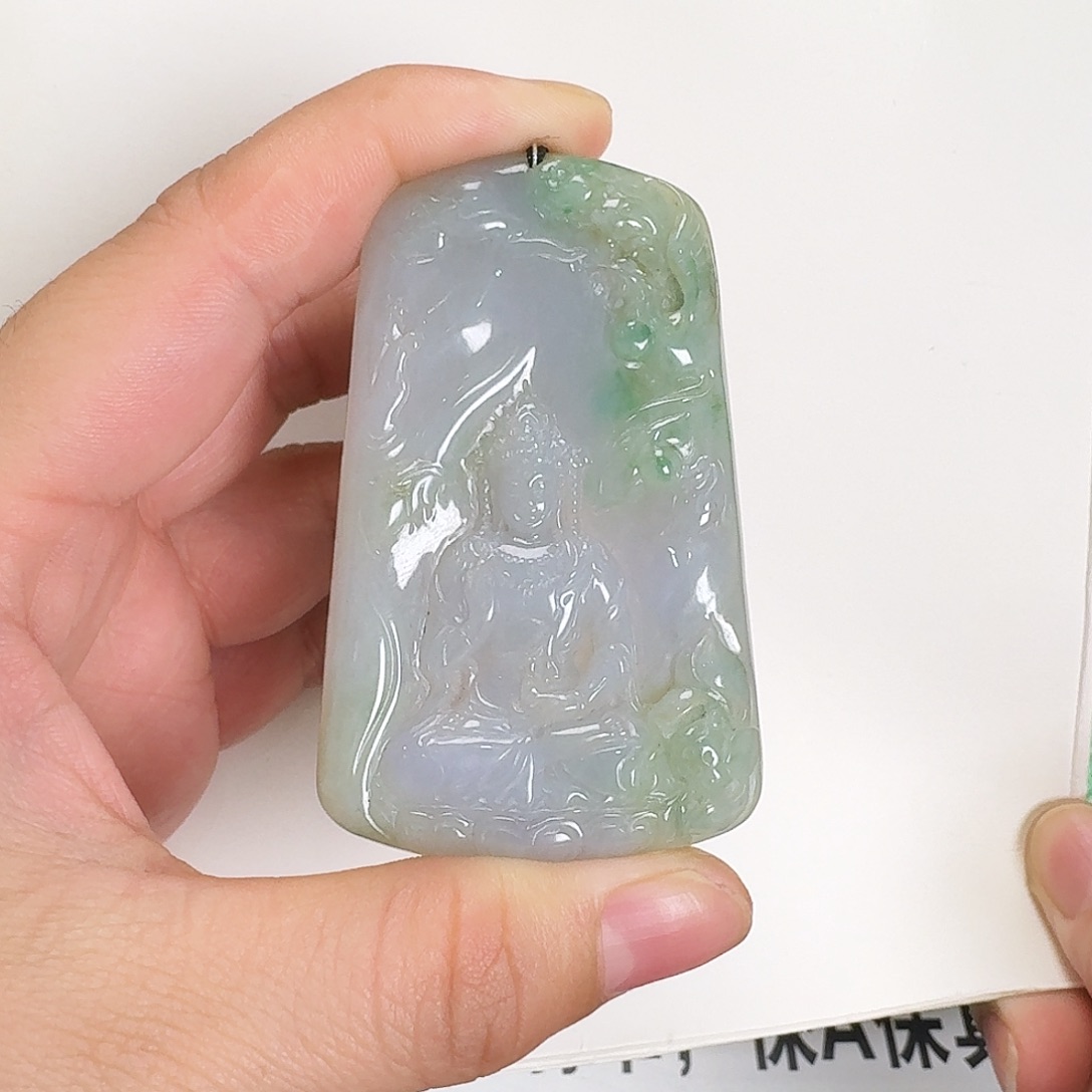 翡翠颈饰未镶嵌王*山水观音