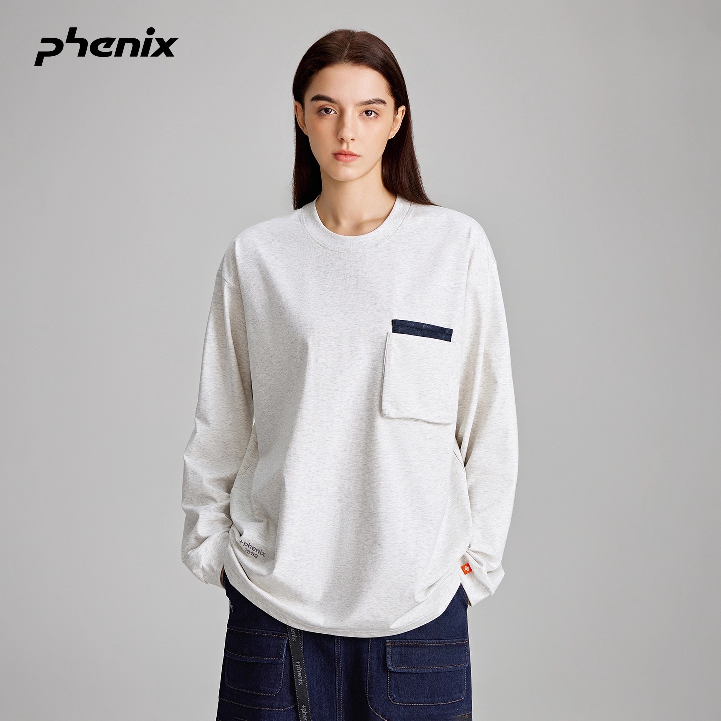 +phenix菲尼克斯卫衣休闲衣无帽凉感抗菌户外运动长袖T恤纯色上衣