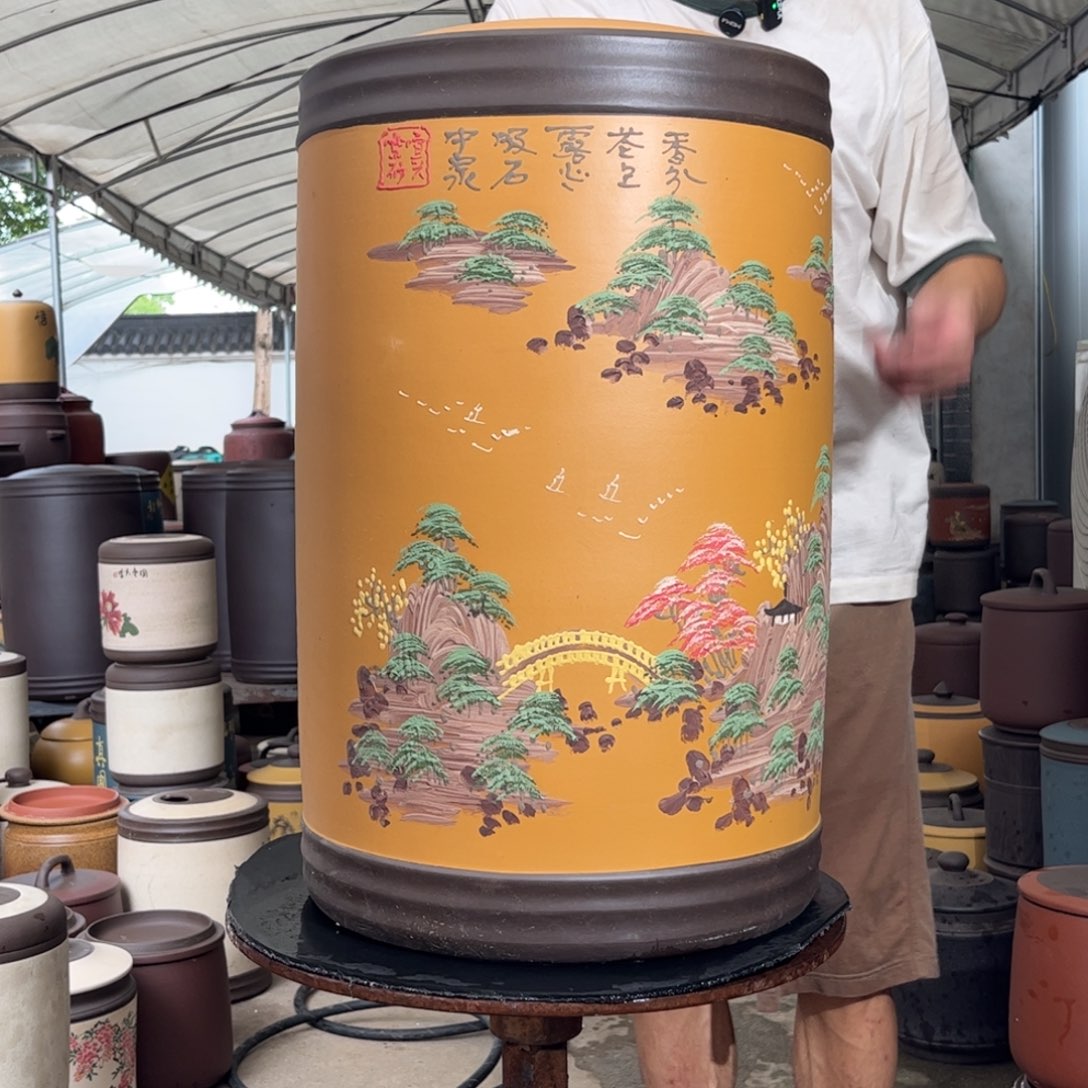 紫砂茶叶罐60 饼茶叶罐