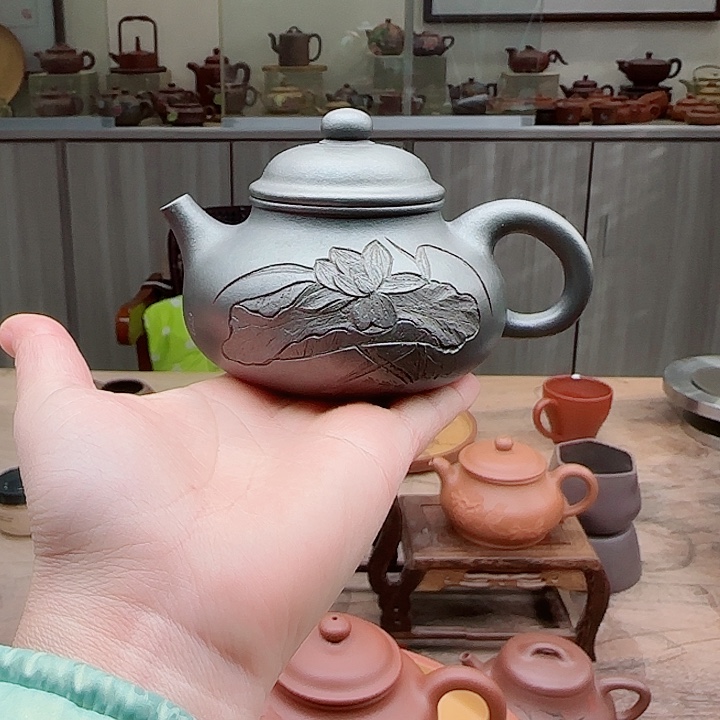 紫砂茶壶紫泥高温烧170 c C