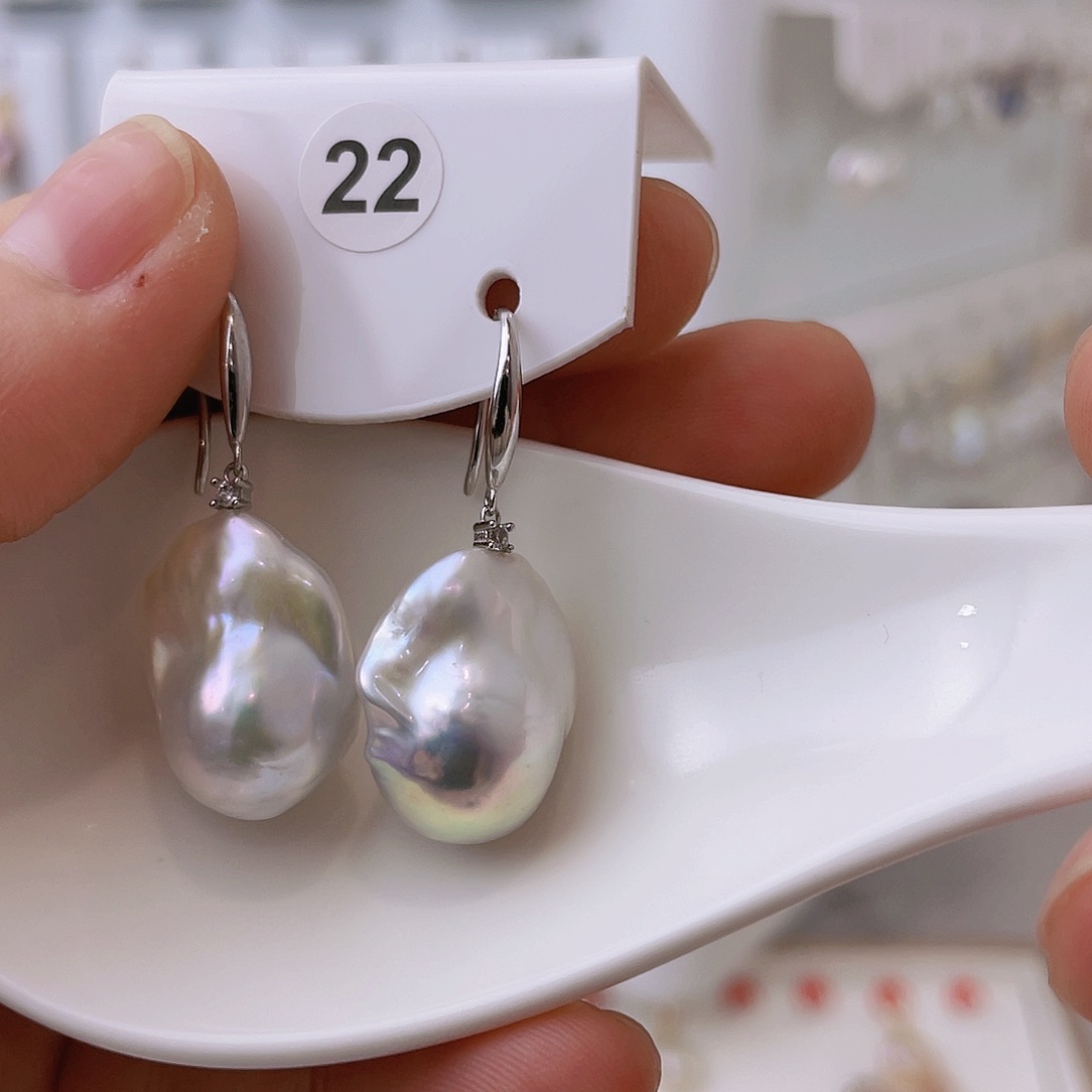 淡水珍珠天然珍珠巴洛克银S925镶嵌白*树