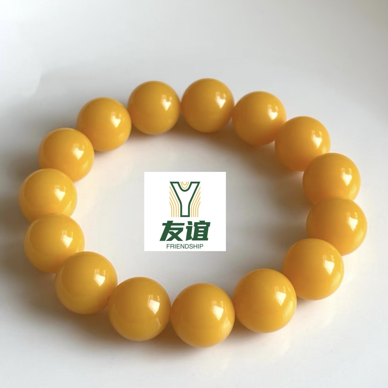 精品正黄单圈(10mm)手串-20颗