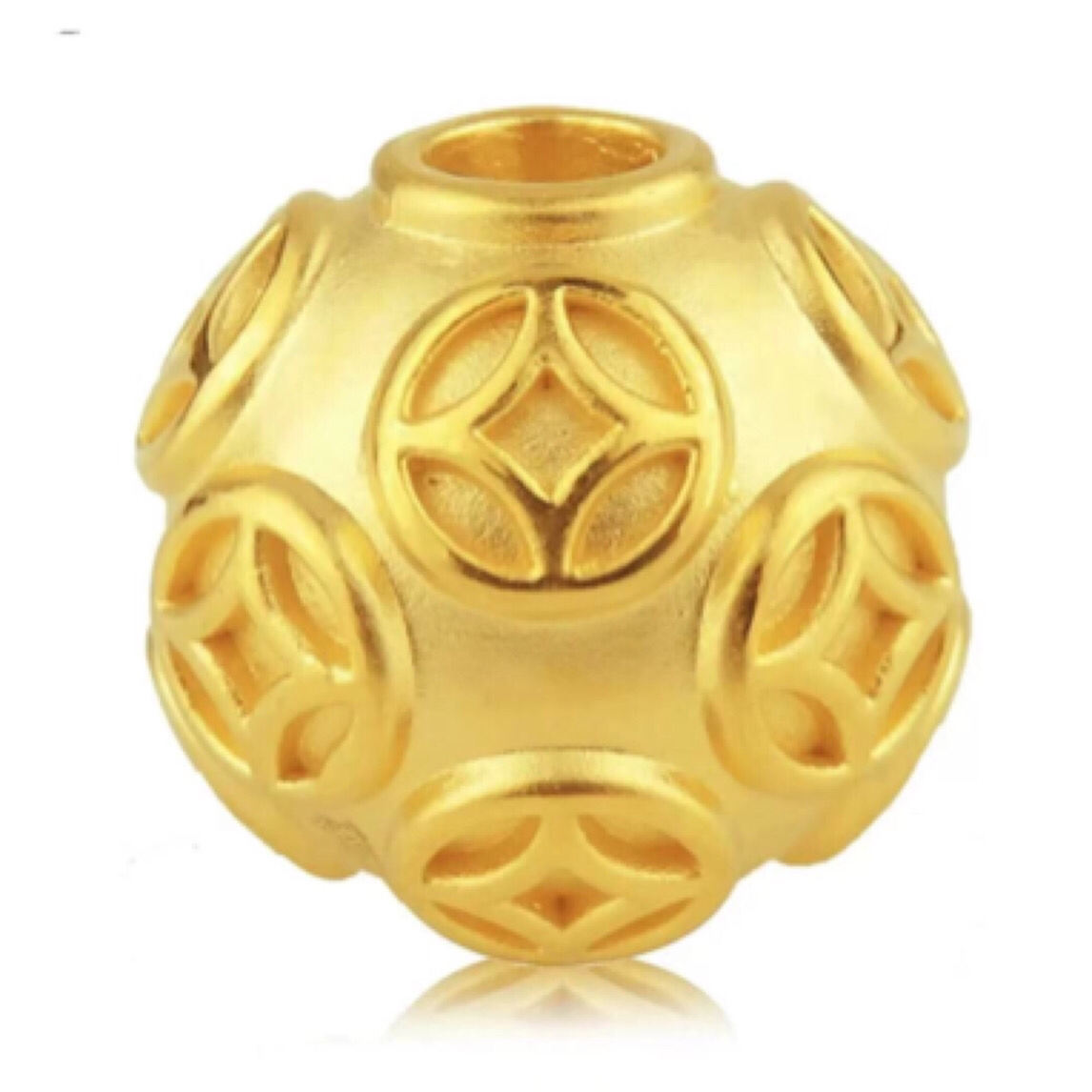 足金999钱币转运珠 卡10