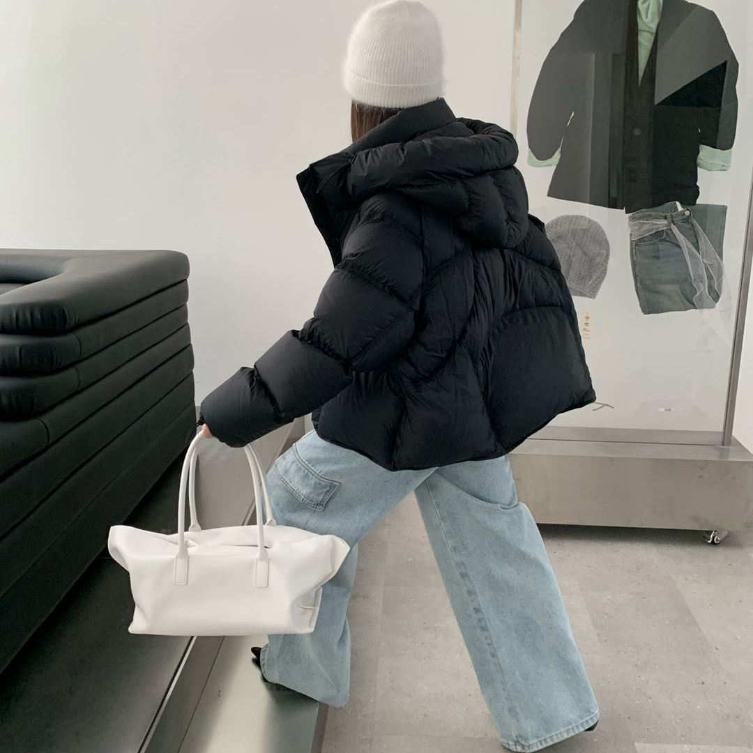 【实体店卖爆二十万件】APAM BLX990简约纯色短款泡芙羽绒服