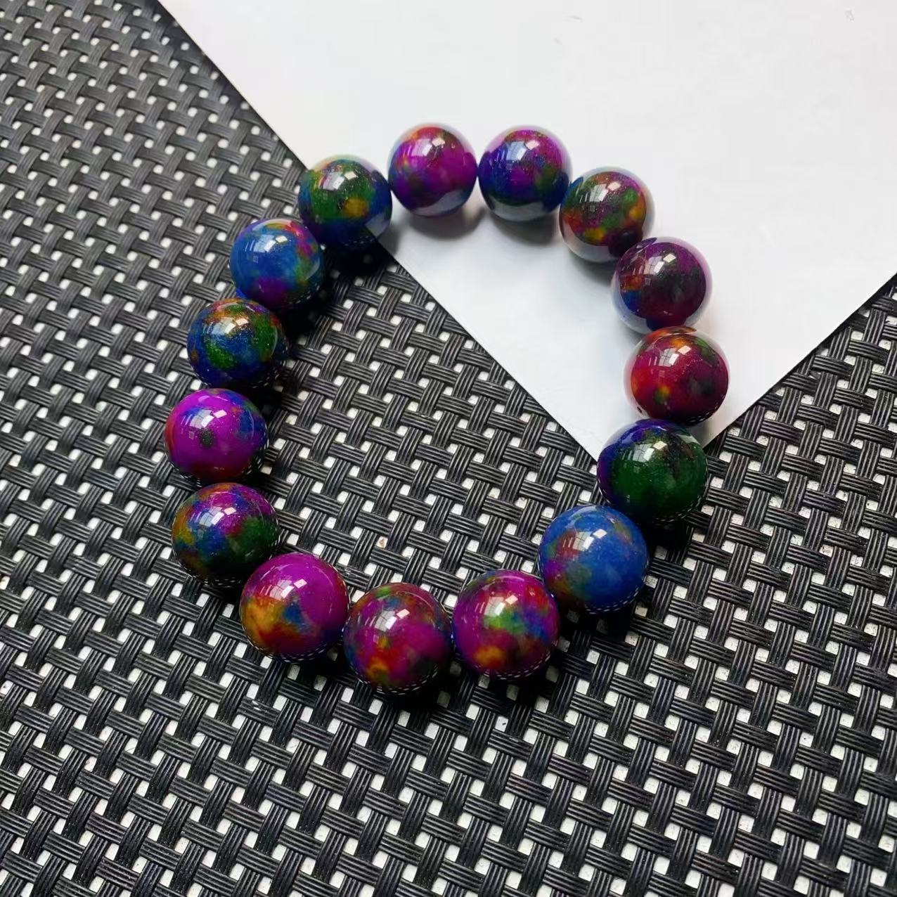 [石矿]A360星空七彩苏手链14M.