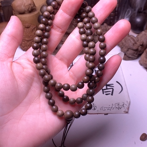 檀香木手串/手链檀香阴沉0.6/108多圈顺纹