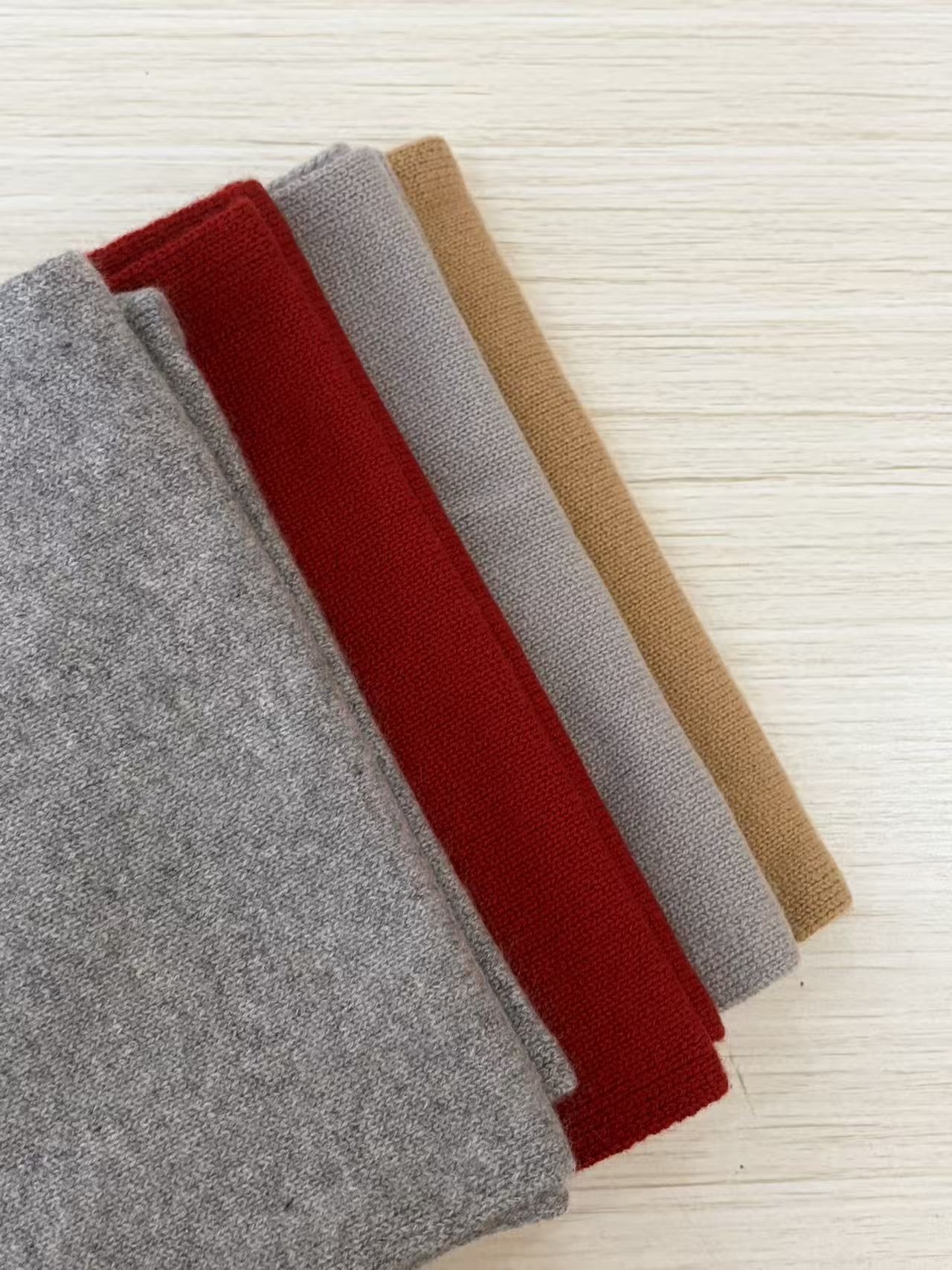 100纯羊绒 小山羊绒围巾针织厚款保暖简约