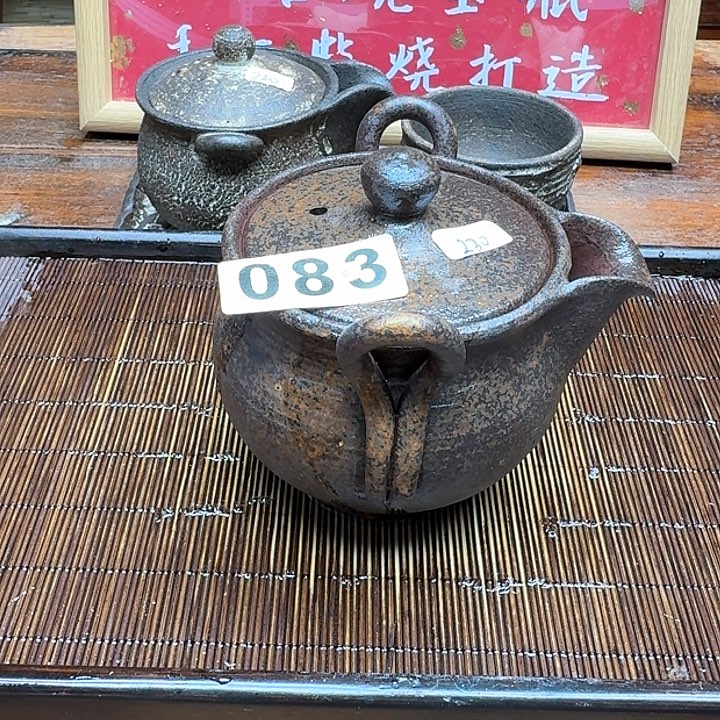 纯手工制作粗陶茶具